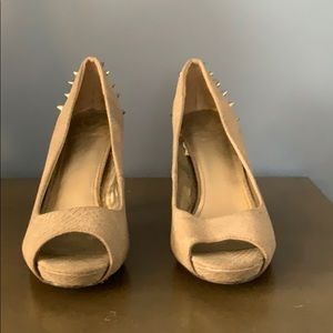 Fergalicious peep toe heels